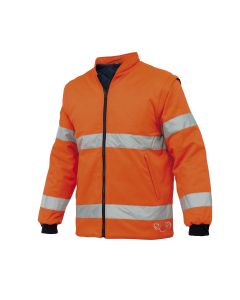 Corpetto intero alta visibilità arancio