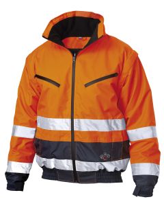 Bomber alta visibilità bicolore con gilet in pile arancio