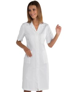 Camice medico donna cotone satin no stiro mezza manica