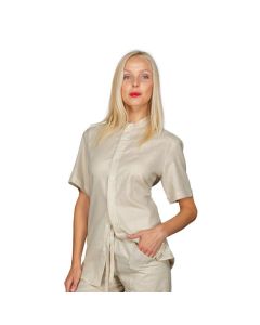 Camicia Detroit unisex in lino mezza manica