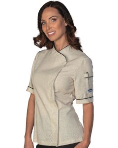 Giacca Lady Snaps in lino mezza manica