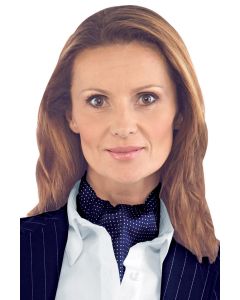 Ascot punto a spillo in seta