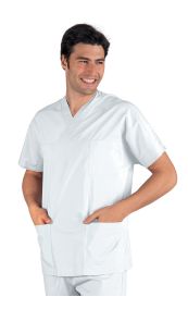 Casacca unisex collo a v mezza manica